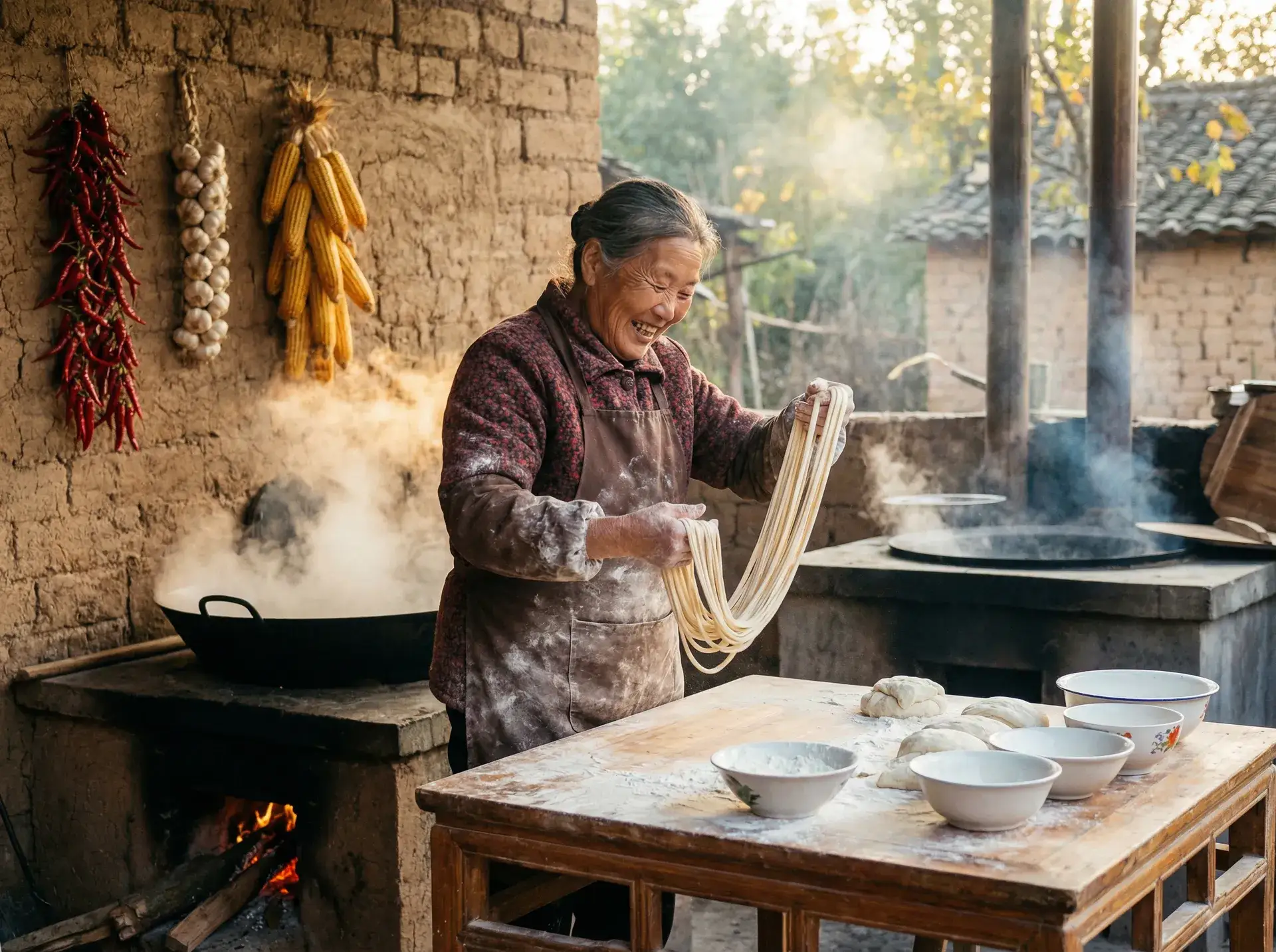农家大嫂手擀面 - 光影影院手机在线观看 乡村美食